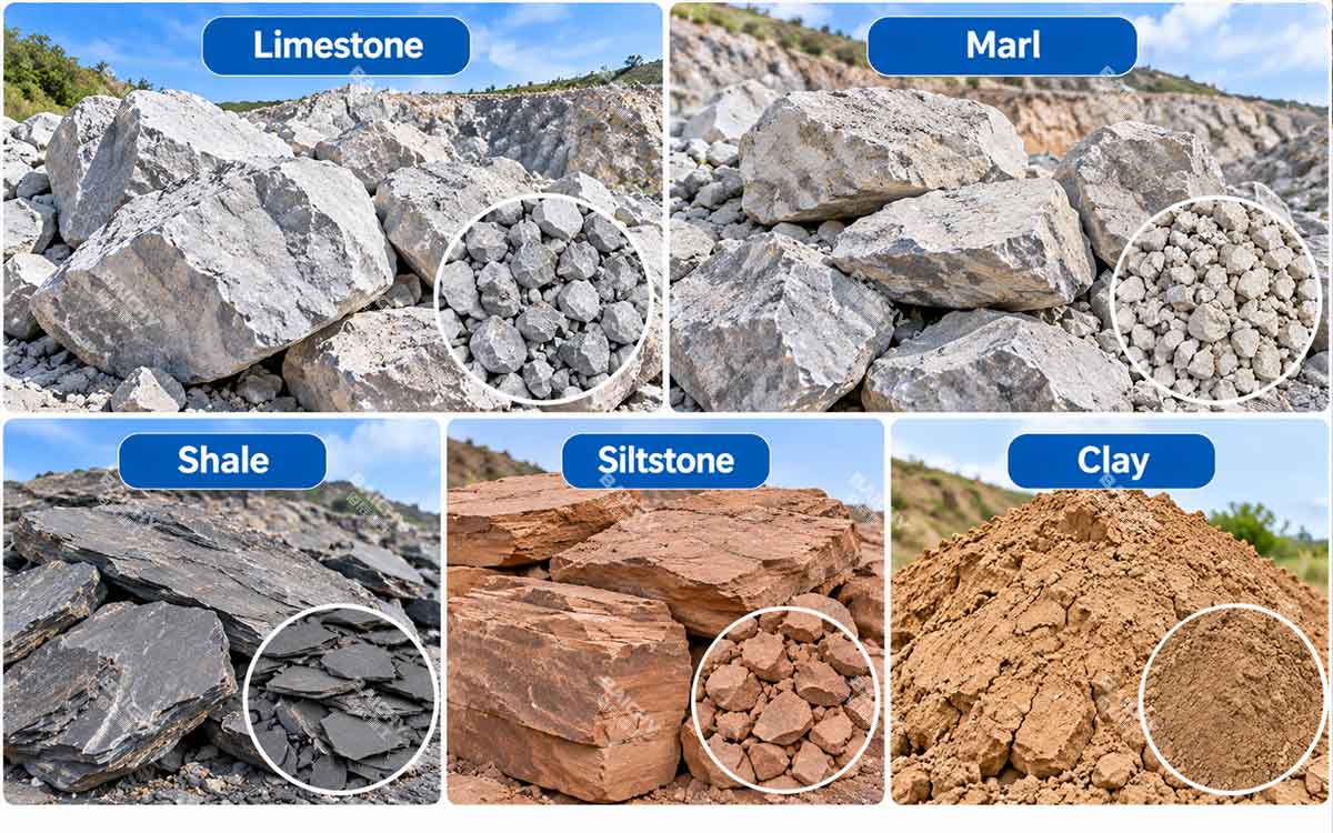Limestone,-Marl,-Shale,-Shale,Clay-Crushing