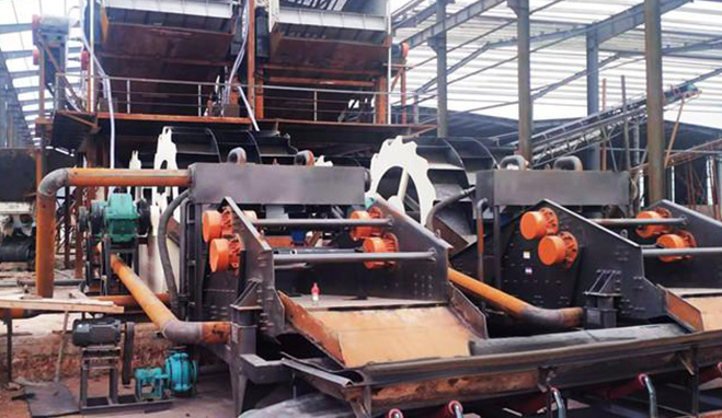 Details of the sand washing process in the integrated sand washing and dewatering equipment