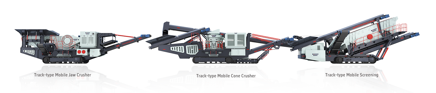 track-type Mobile jaw & cone & screening