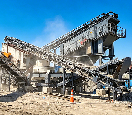 Modular mobile crushing site
