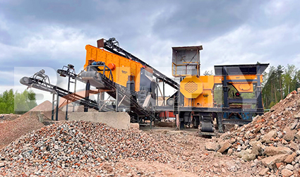 Russian construction waste crushing production line