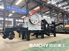 100t/h mobile jaw crusher, 600x900 jaw crushing plant, for crushing concrete